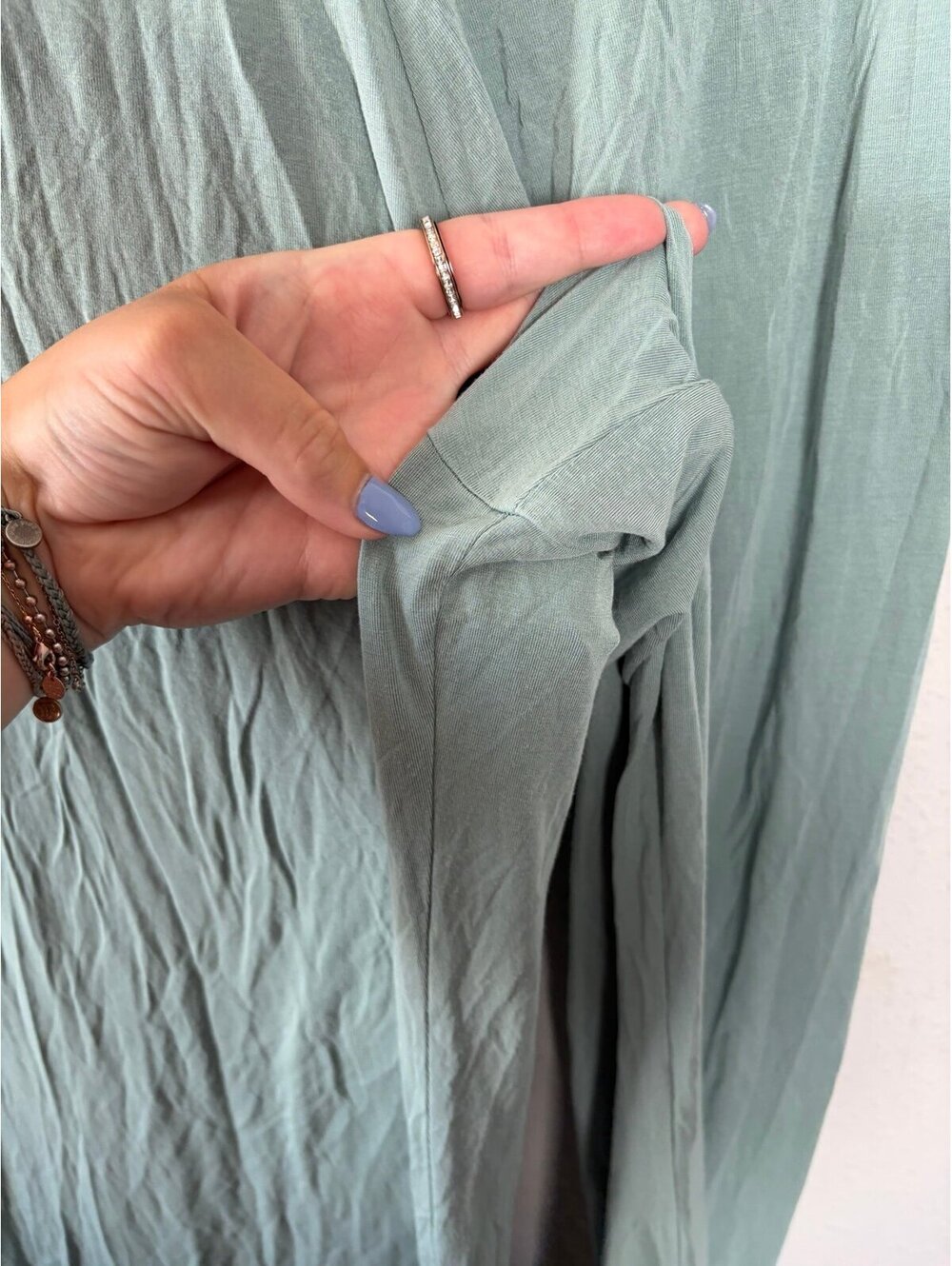 Victoria's Secret Green Bamboo Wide Leg PJ Pants size M/L. Waist is 12.5in and s - Picture 4 of 4